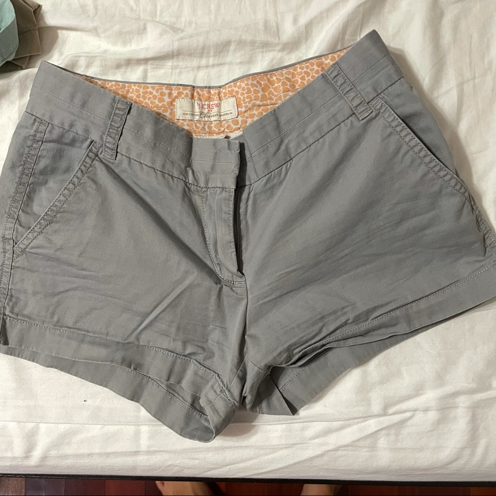 J crew linen chino shorts 100% cotton jcrew grey